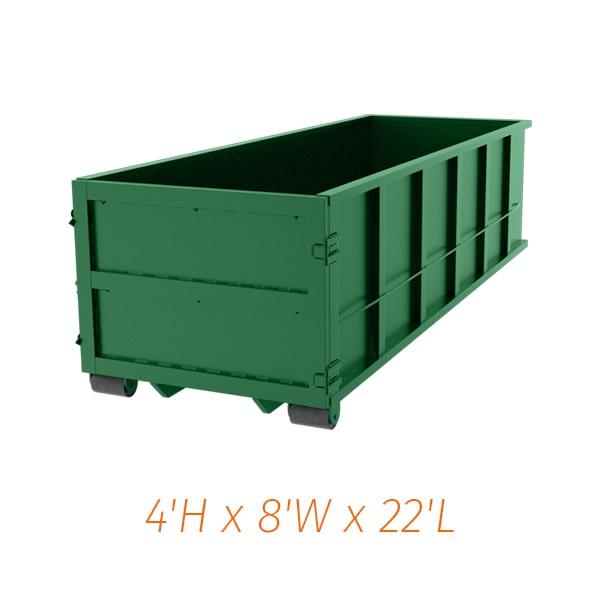 the weight limit for 20-yard dumpsters is usually between 2 and 3 tons